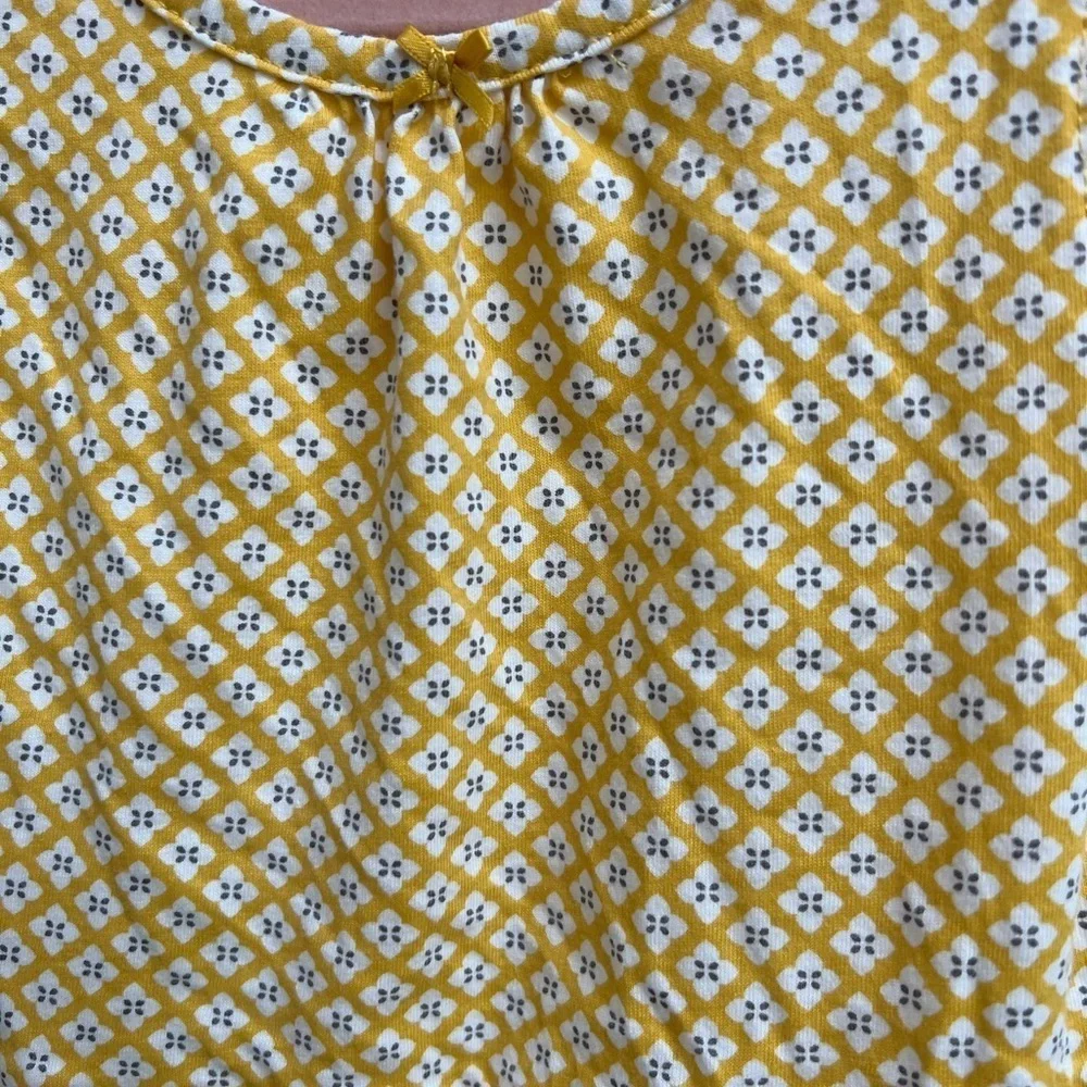NWOT Carter’s 24M Yellow and White Girls Short Sleeve Blouse Onesie